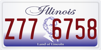 IL license plate Z776758