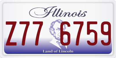 IL license plate Z776759