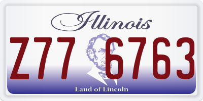 IL license plate Z776763