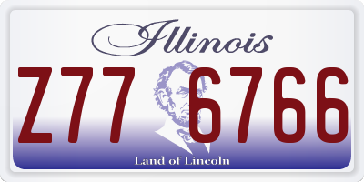IL license plate Z776766