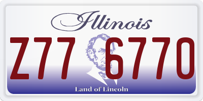 IL license plate Z776770