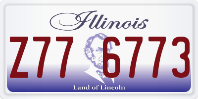 IL license plate Z776773