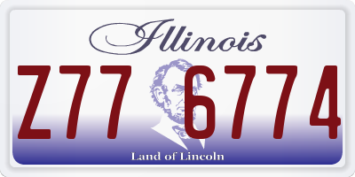 IL license plate Z776774