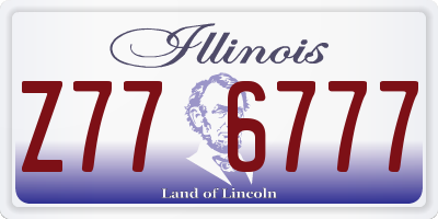IL license plate Z776777
