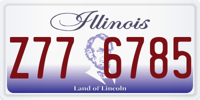IL license plate Z776785