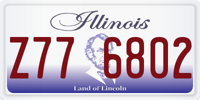 IL license plate Z776802
