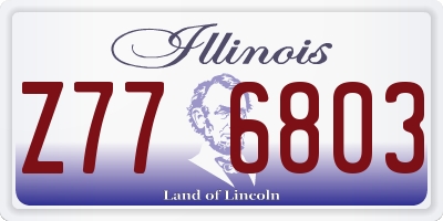 IL license plate Z776803
