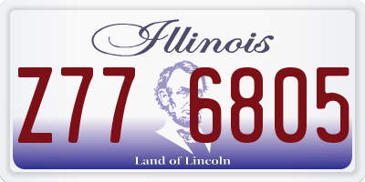 IL license plate Z776805