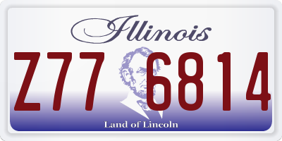 IL license plate Z776814