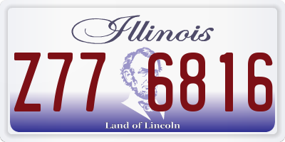IL license plate Z776816