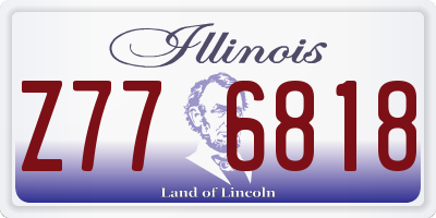 IL license plate Z776818