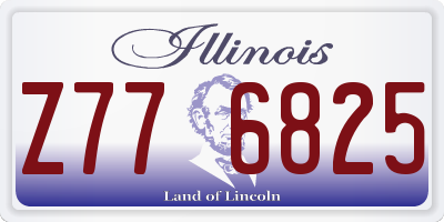 IL license plate Z776825