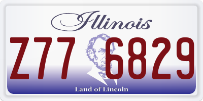 IL license plate Z776829