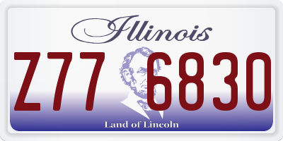 IL license plate Z776830