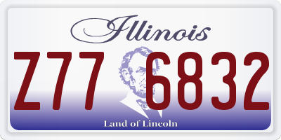 IL license plate Z776832