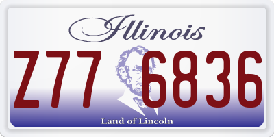 IL license plate Z776836
