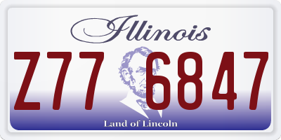 IL license plate Z776847