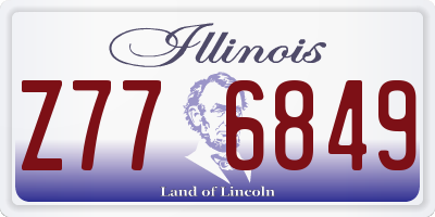 IL license plate Z776849
