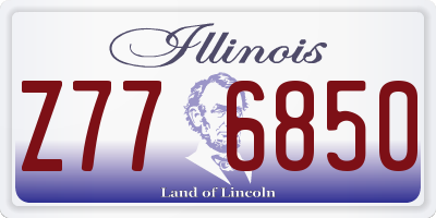 IL license plate Z776850