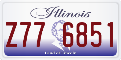 IL license plate Z776851