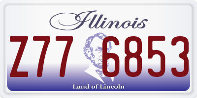 IL license plate Z776853