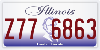 IL license plate Z776863