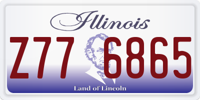 IL license plate Z776865