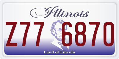 IL license plate Z776870