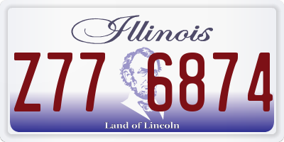 IL license plate Z776874