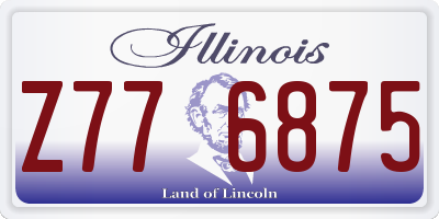 IL license plate Z776875