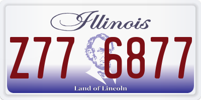 IL license plate Z776877