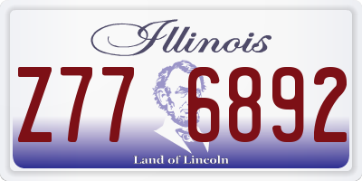 IL license plate Z776892