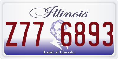 IL license plate Z776893