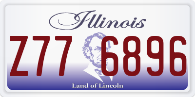 IL license plate Z776896