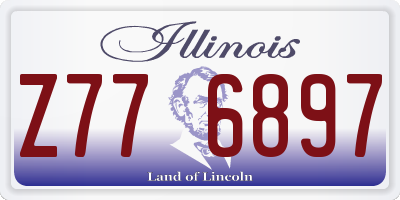 IL license plate Z776897