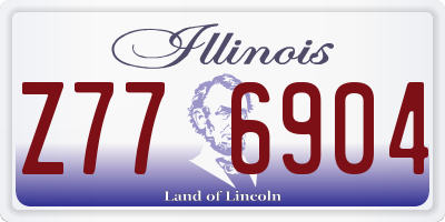 IL license plate Z776904