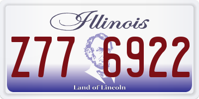 IL license plate Z776922