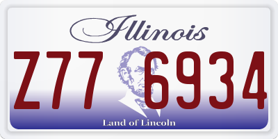 IL license plate Z776934