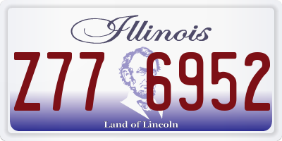 IL license plate Z776952