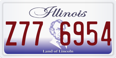 IL license plate Z776954