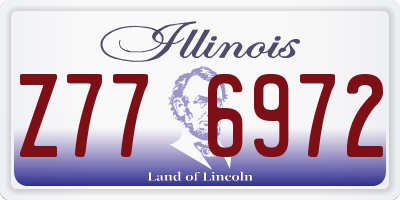 IL license plate Z776972