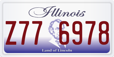 IL license plate Z776978