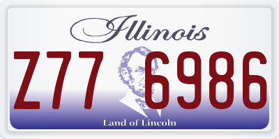 IL license plate Z776986