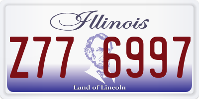 IL license plate Z776997