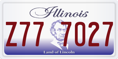 IL license plate Z777027
