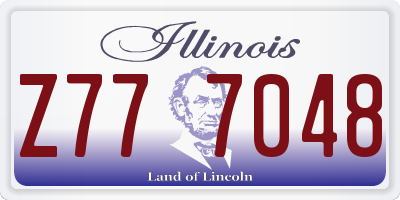 IL license plate Z777048