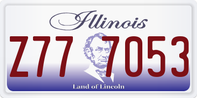 IL license plate Z777053