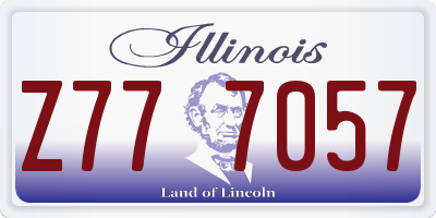 IL license plate Z777057