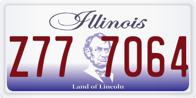 IL license plate Z777064