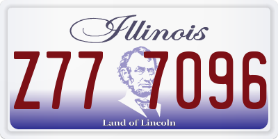 IL license plate Z777096